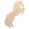 Horse Rearing on Hind Legs Solid Unfinished Wood Shape Piece Cutout for DIY Craft Projects